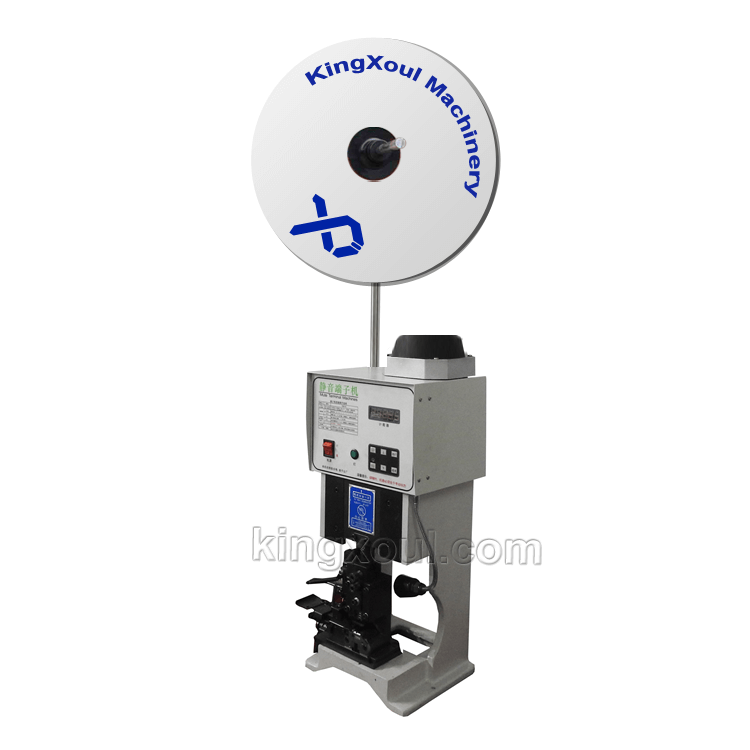 manual stripping and crimping machine side view