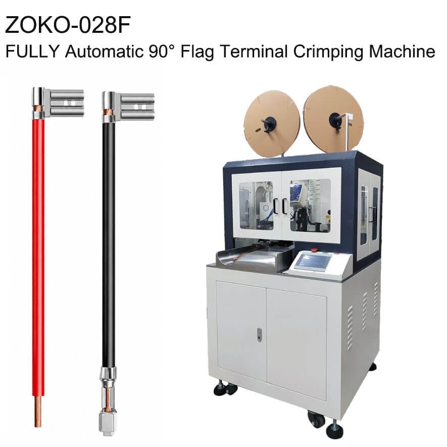 Automatic 90° Flag Terminal Crimping Machine ZOKO-028F