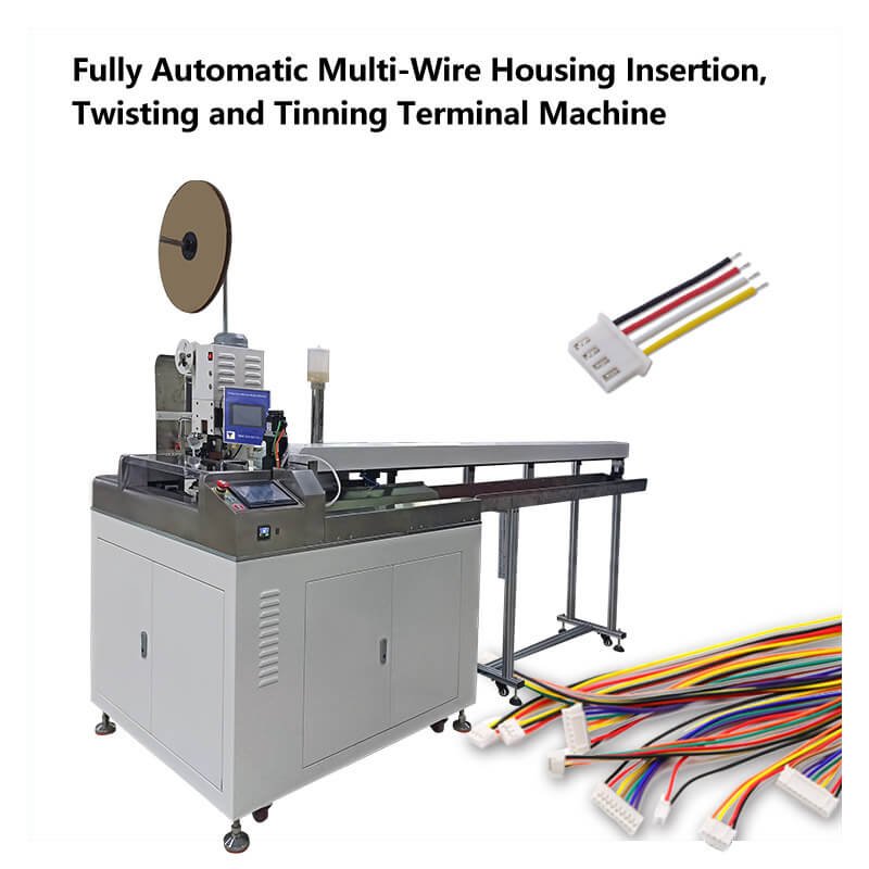 Fully Automatic Multi-Wire Housing Insertion, Twisting and Tinning Terminal Machine