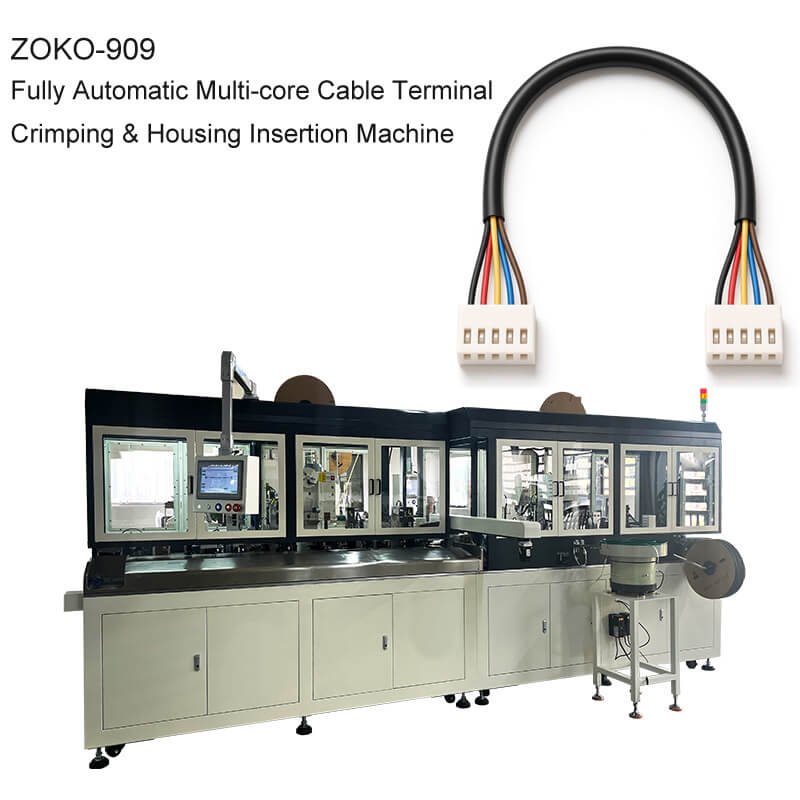 Fully Automatic Multi-core Cable Terminal Crimping & Housing Insertion Machine – ZOKO-909