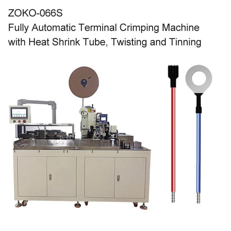 Fully Automatic Terminal Crimping Machine with Heat Shrink Tube, Twisting and Tinning