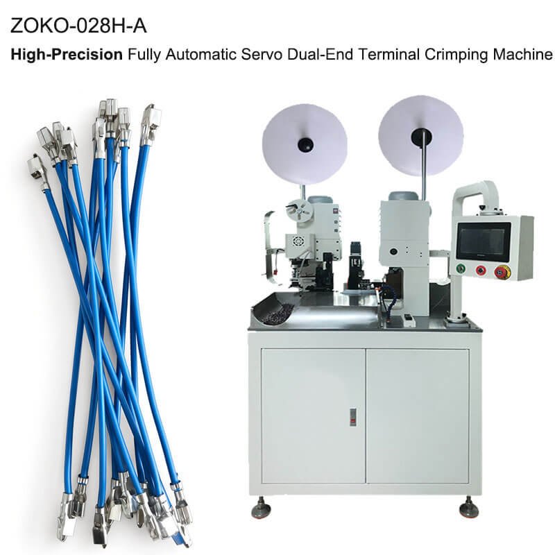 High-Precision Fully Automatic Servo Dual-End Terminal Crimping Machine ZOKO-028H-A wire sample