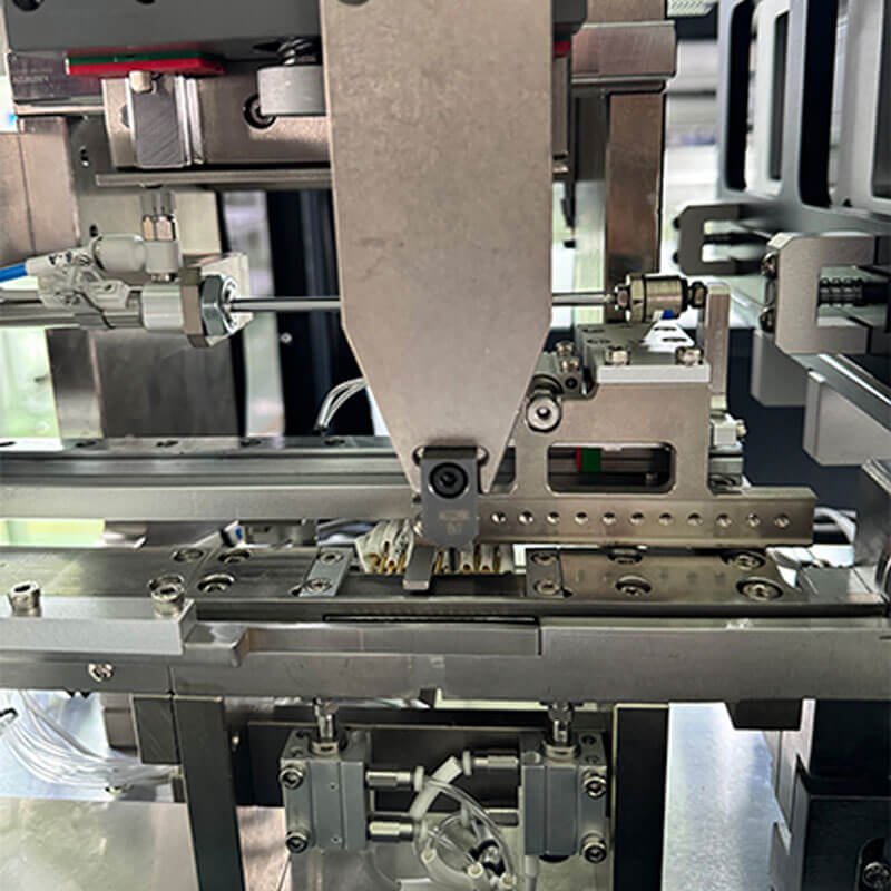 Continuity testing process of EVT-706D Fully Automatic Hybrid IDC Piercing & Terminal Crimping Machine after IDC piercing